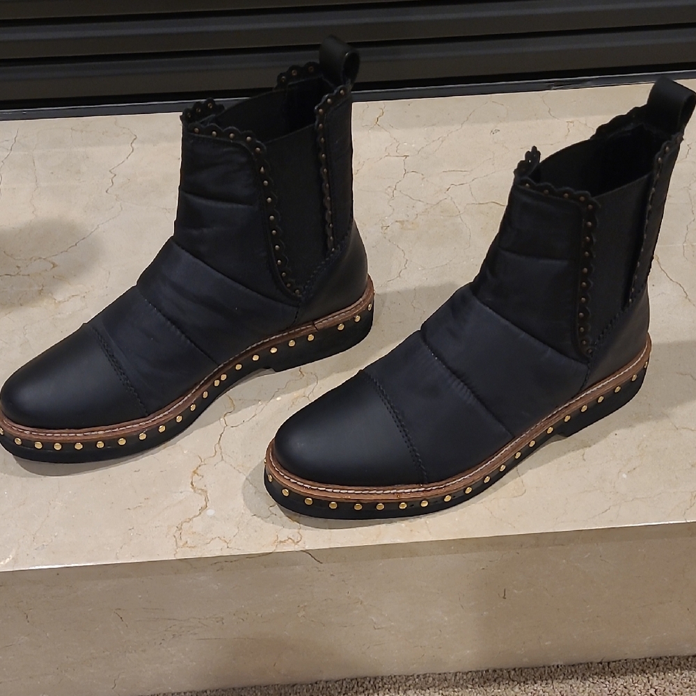 Black Studded Ankle Boots